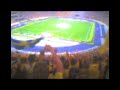 Inne på olympiastadion och Sverige dominerar läktaren.