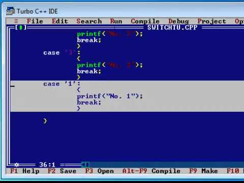 how to draw flowchart for switch case in c