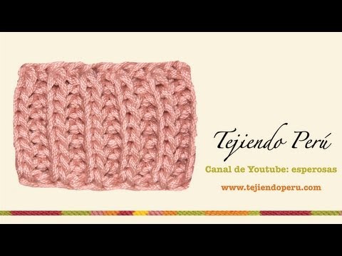 Dos agujas: punto inglés