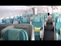 大韓航空 A380 ビジネスクラスの機内の様子