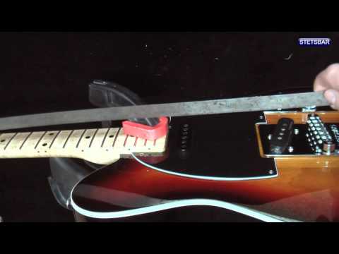 how to adjust neck angle on a guitar