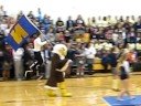 Mr. McEwen on stilts leading the wave