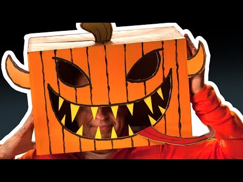 Cardboard Pumpkin Head