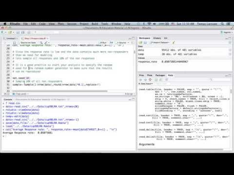 how to perform a logistic regression in r