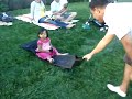 Uncle Josh pulls Addi Uncle Josh pulls Addi