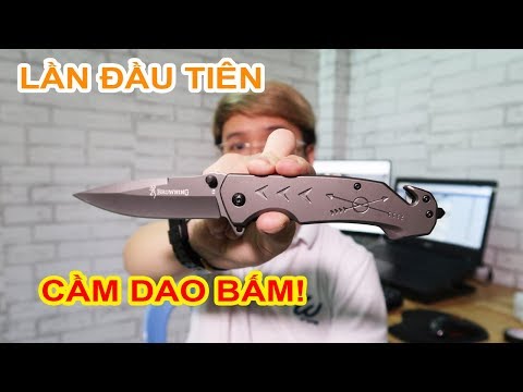 Mở hộp dao phượt BROWNING FA18 LAZADA SHOPEE - LẦN ĐẦU TIÊN CẦM DAO BẤM | MUA HÀNG ONLINE