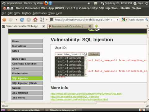 how to perform sql injection in dvwa