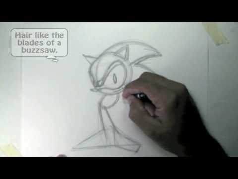 how to draw a sonic the hedgehog