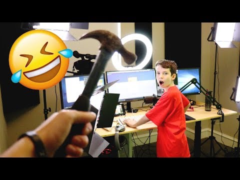 I CAUGHT MY LITTLE BROTHER IN MY OFFICE!