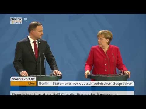 Deutsch-polnische Freundschaft: Angela Merkel und Andrzej Duda geben Pressekonferenz am 17.06.2016