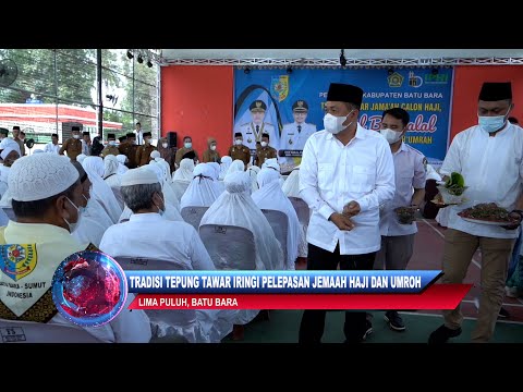 TRADISI TEPUNG TAWAR IRINGI PELEPASAN JEMAAH HAJI DAN UMROH