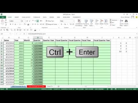 how to define quarter in excel