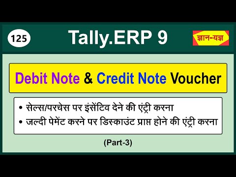 Debit Note / Credit Note - 3  (Part 125 )