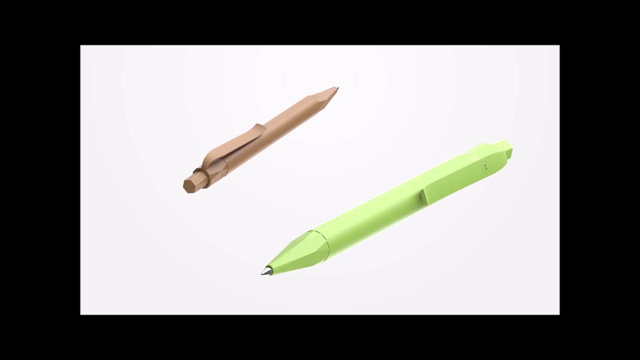 Reklamní kuličkové pero z kukuřičného plastu