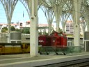 Takargo freight train passing Lisboa Oriente. Takargo freight train passing Lisboa Oriente.