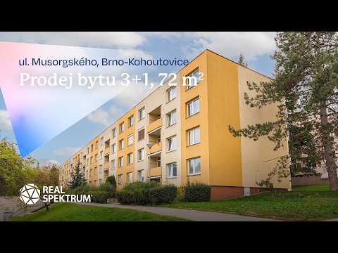 Video Prodej bytu 3+1 72 m², Brno - Kohoutovice