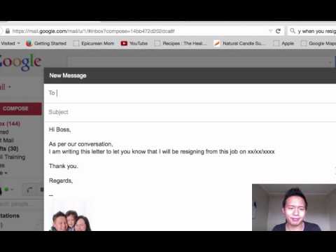 how to write letter of resignation