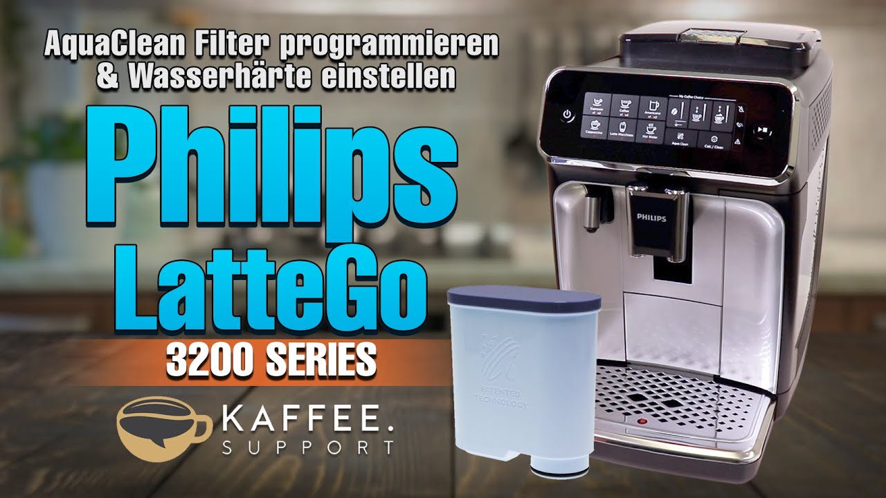 Philips LatteGo 3200 series (EP3246/70) AquaClean Filter programmieren & Wasserhärte einstellen