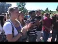 Bellevue students speak at demonstration for teachers