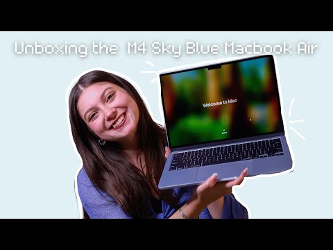 Unboxing the New Sky Blue M4 Macbook Air + First Impressions ⋆｡°✩🦋🩵⋆｡°