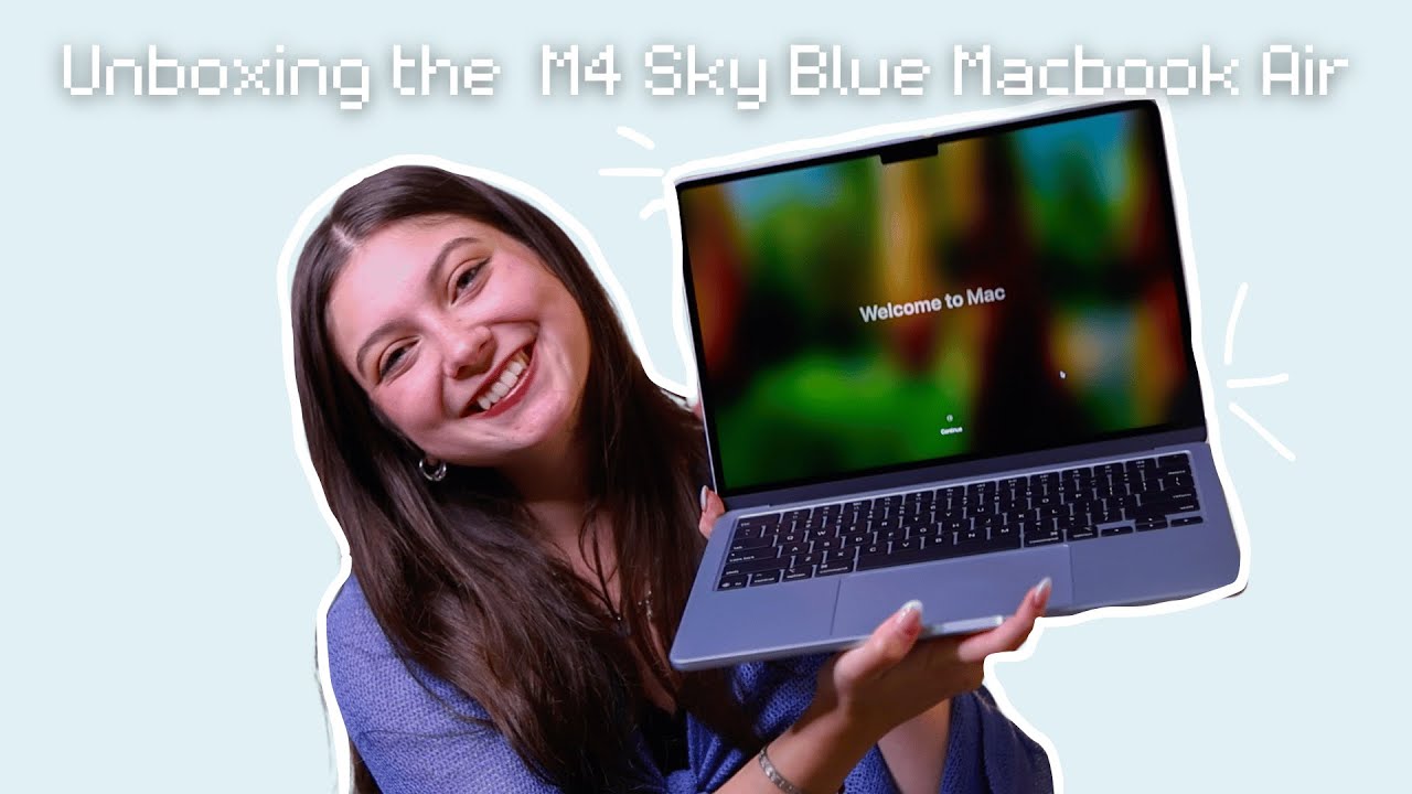 Unboxing the New Sky Blue M4 Macbook Air + First Impressions ⋆｡°✩🦋🩵⋆｡°