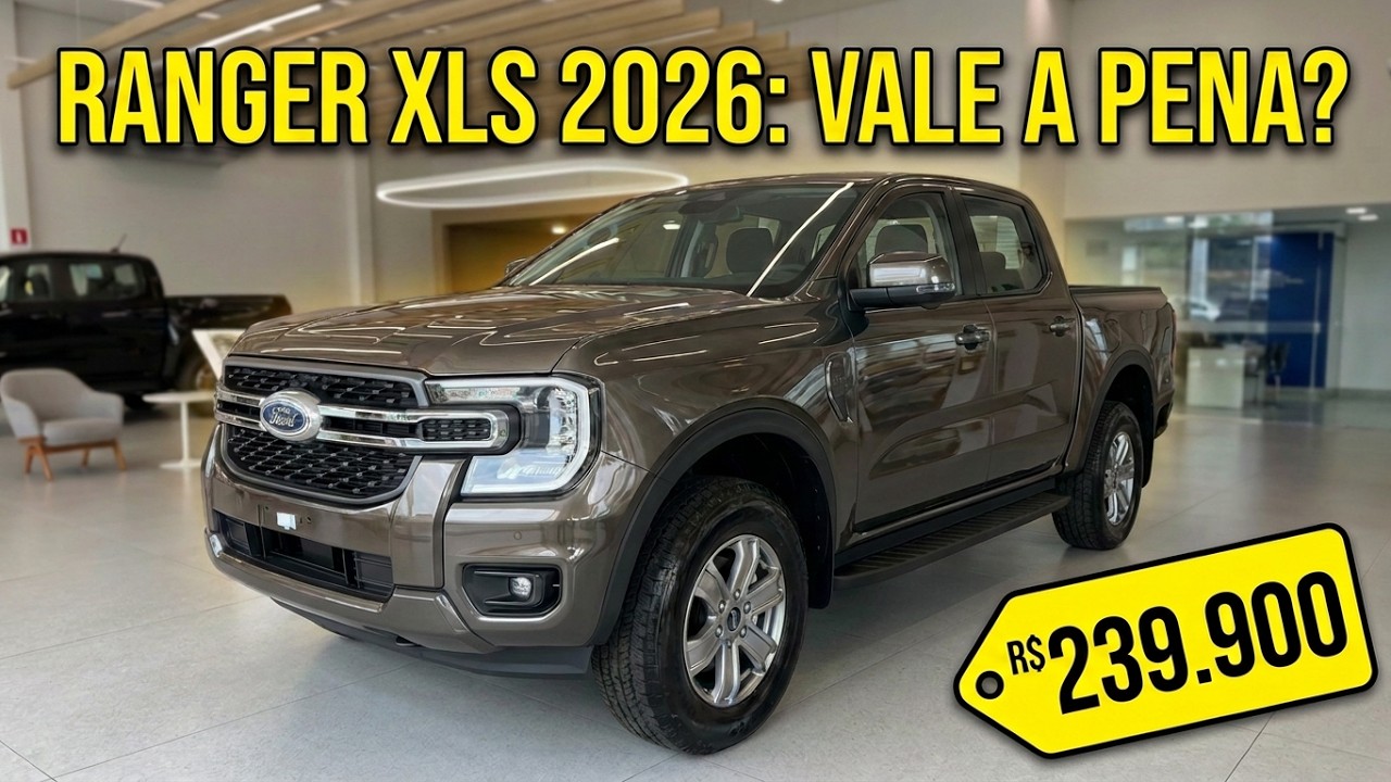 NOVA FORD RANGER XLS 2026 2.0: DETALHES, PREÇOS E MUITO MAIS!
