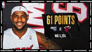 LeBron scores career-high & Miami Heat record 61 PTS vs Charlotte | March 3, 2014 | #NBATogetherLive by NBA
