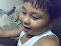 Little brother makes his own spooky story