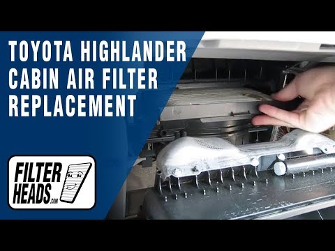 Cabin air filter replacement- Toyota Highlander