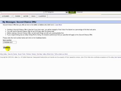 how to offer second chance on ebay
