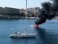 Yacht burning - Valletta- Malta 05 May 2008 Yacht burning - Valletta- Malta 05 May 2008