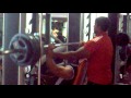 Smith Machine shoulder press - 110kgs loaded to the bar for 10 reps