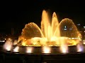 Spettacolo di fontane in Plaça d'Espanya a Barcellona