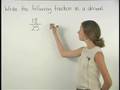 Watch Video on Fraction to Decimal - Math Help