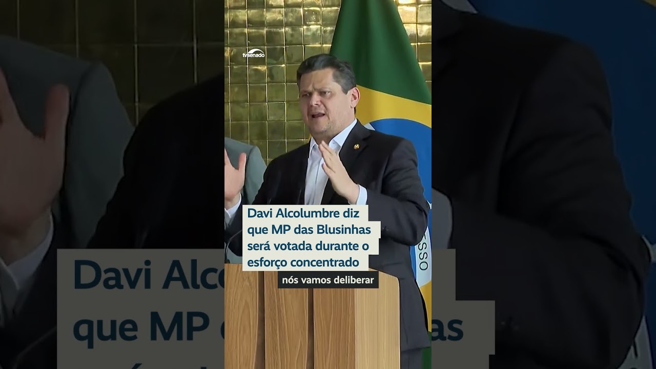 Davi Alcolumbre diz que MP das Blusinhas será votada durante o esforço concentrado #Shorts