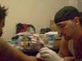 Me...getting on of my many tattoes