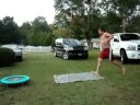 Flip off Trampoline into Kiddie Pool