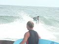some kid surfing where Hatteras lighthouse used to be.