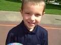 Fynn playing basketball