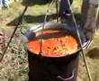 632 Hortobágy Hungarian herdsmen cooking gulyás. Így készül a gulyás.
