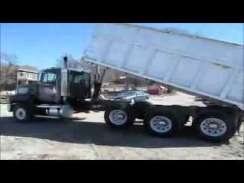 how to drive tri axle dump truck