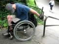 How to bump down the stairs in a wheelchair