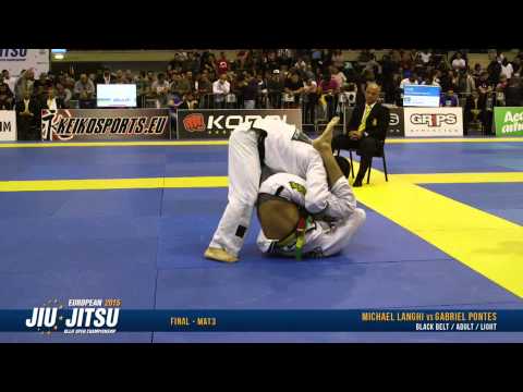 European Open 2015 Black Belt FINALS: Adult Male - Light (Michael Langhi vs. Gabriel Pontes)