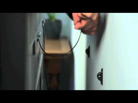 how to fasten cable to wall