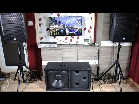 How To Build 18-inch PA subwoofer + sound & bass excursion test