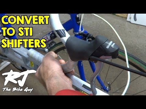 How To Convert From Downtube Shifters To STI Shifters (Brifters) On Vintage Bike