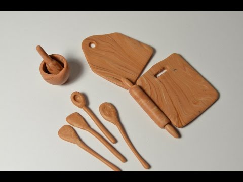 Как сделать посуду для кукол видео и ложки вилки