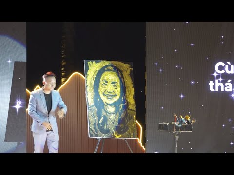 Vẽ tranh chân dung trình diễn bằng kim tuyến vinh  Vẽ tranh chân dung trình diễn bằng kim tuyến vinh