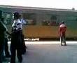 Lucknow Shatabdi entering Kanpur Central
