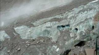 Debris flow - Mer de Glace, Chamonix, 2011